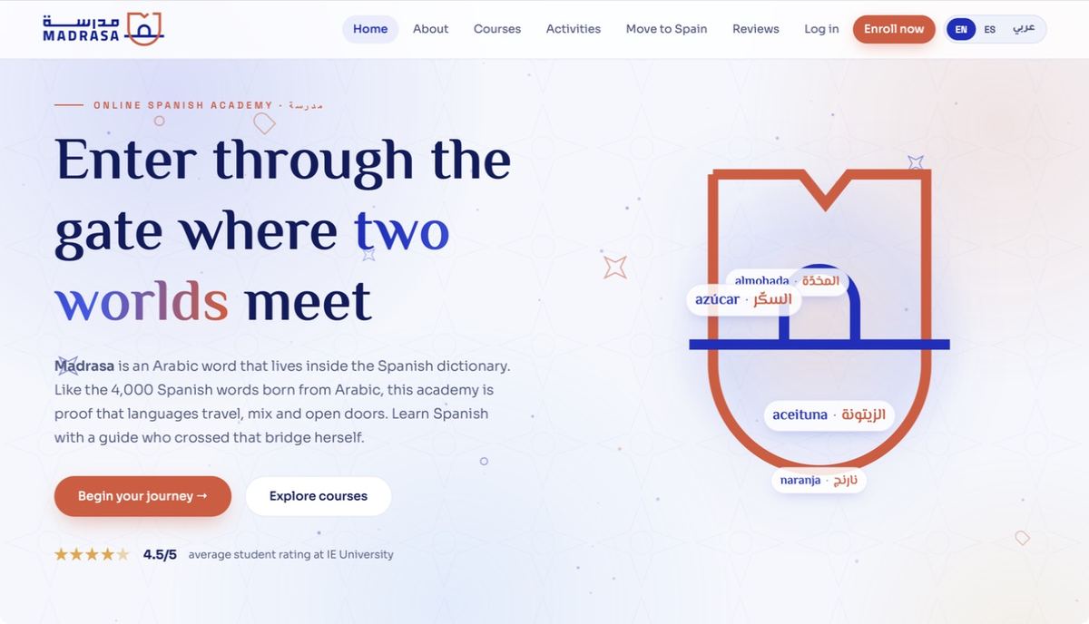 Madrasa: homepage built by Delta Nexus